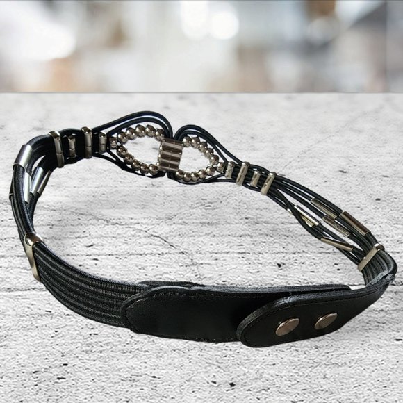 THE LIMITED Elastic Cord Metal Beads 33" - Picture 3 of 7